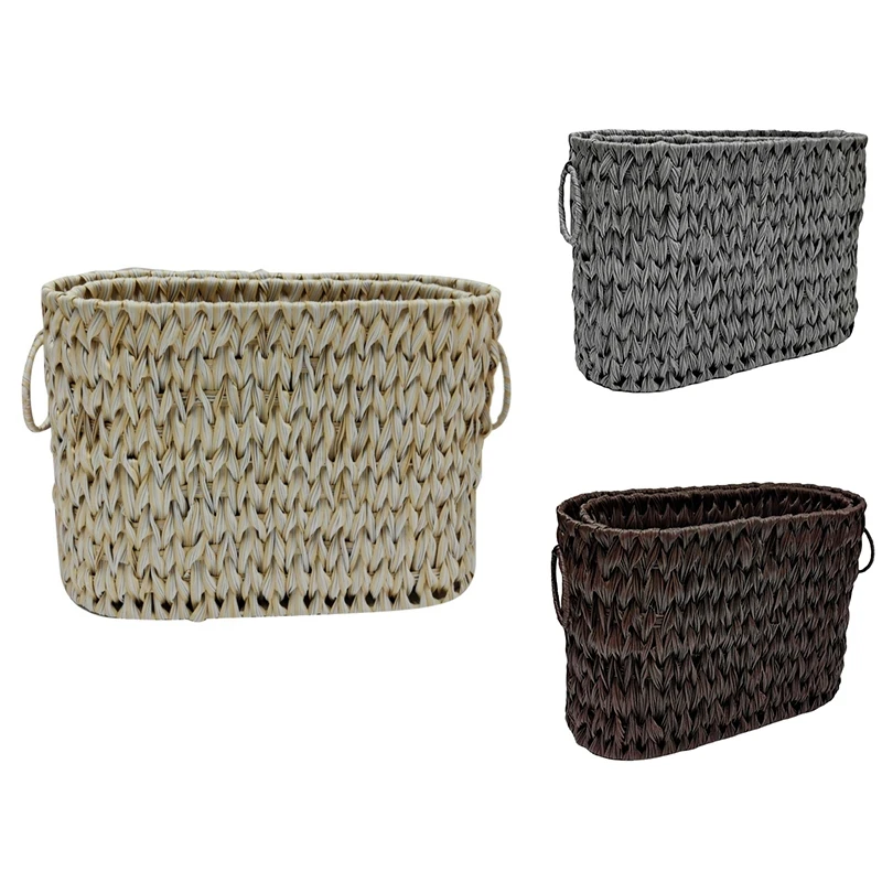 

Storage Woven Basket,Waterproof Wicker Basket With Handles,Organizing Woven Basket,Pantry Basket,Wicker Storage Basket