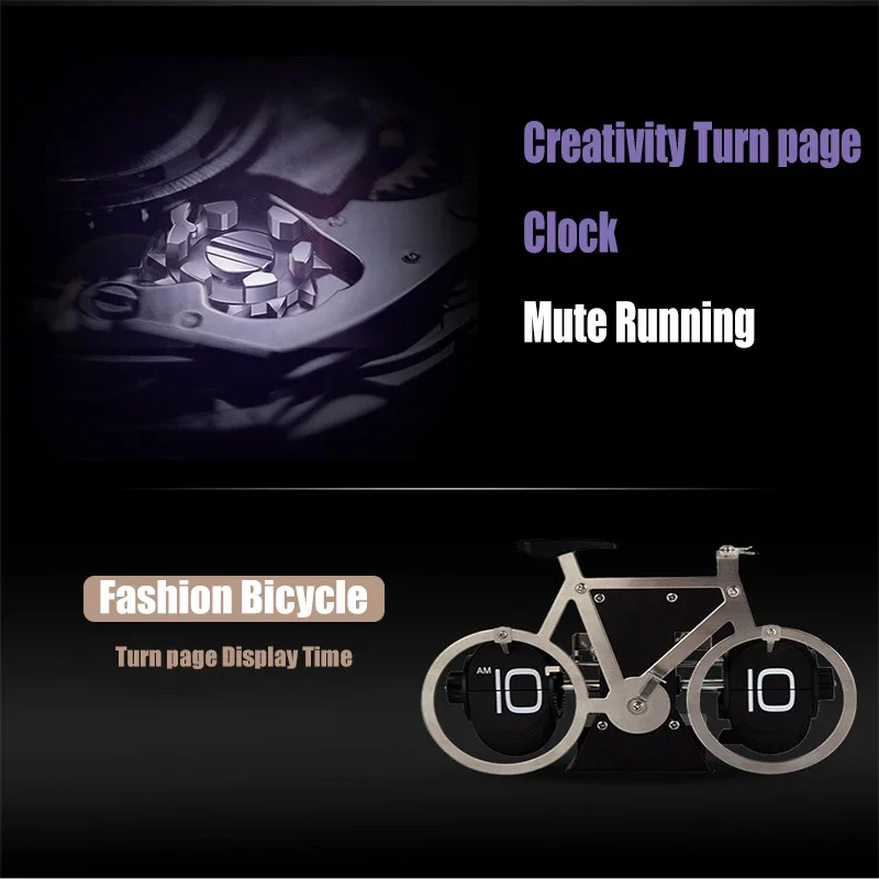 

Creativity Page Turning Clocks Simplicity Bicycle Table Clocks Fashion Home Decor Turn Page Clocks Mesa Bedroom Clock