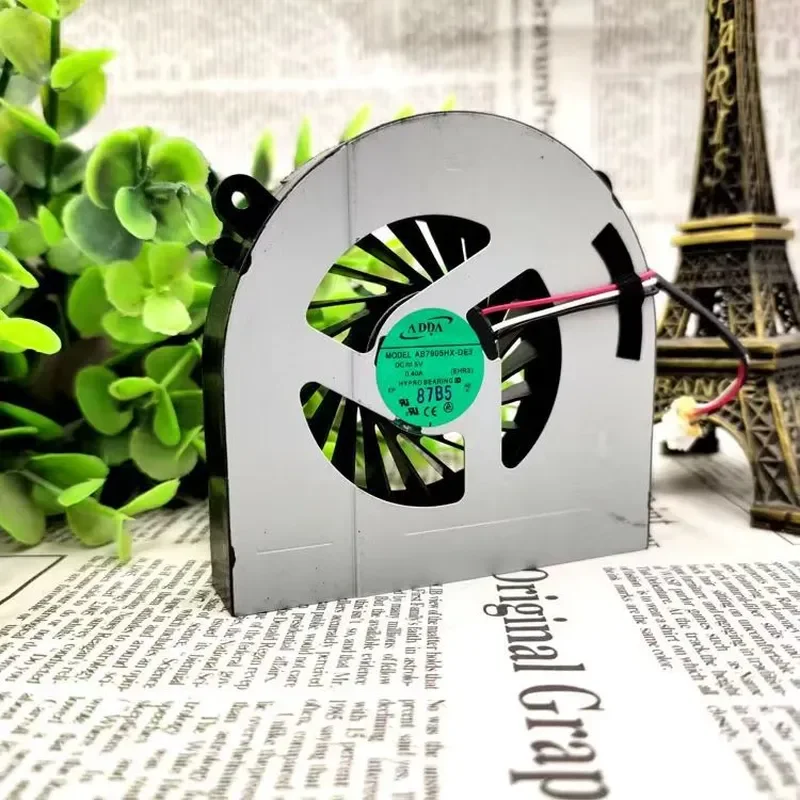 for ADDA Xiexi AB7905HX-DE3 DC5V 0.40A 3-Wire Speed Measurement Notebook CPU Cooling Fan