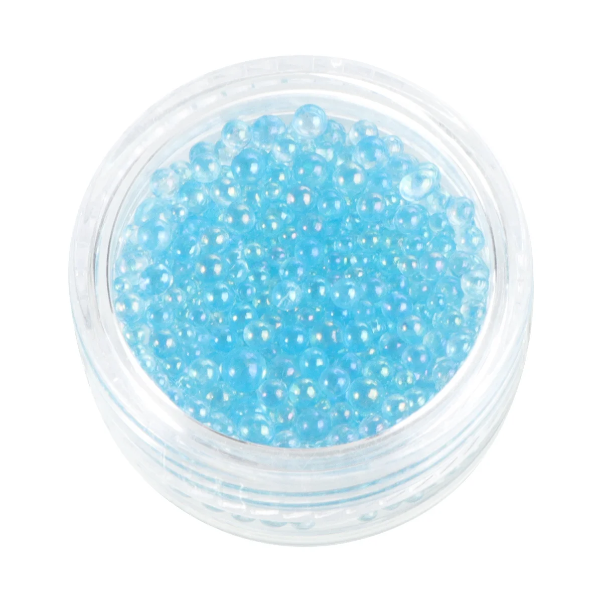 1 กล่องลูกปัดสีรุ้งสำหรับตกแต่งเล็บแก้วไมโครบีดส์ไม่มีรูพรุนอุปกรณ์ทำเล็บ DIY ผู้หญิงสาวน้ำหนักเบาทนทาน