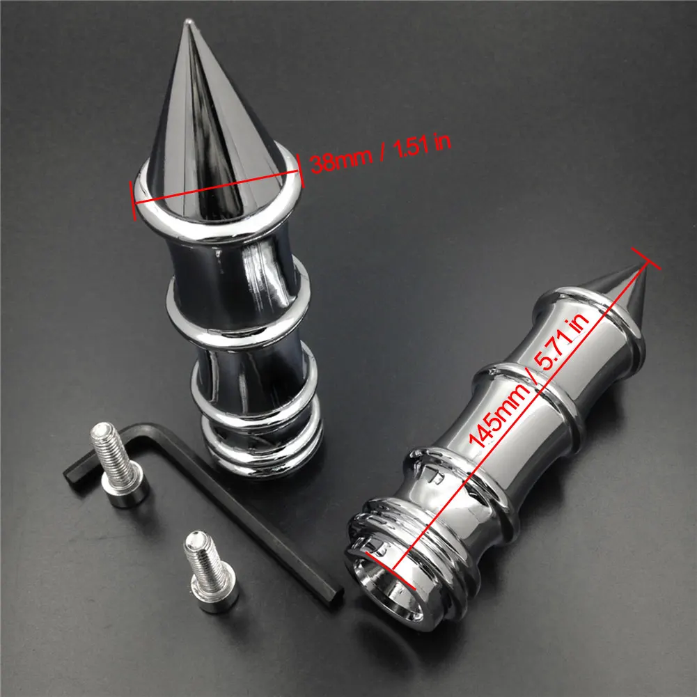 Spike Rear Foot Peg For 2010-2015 11 Honda VT1300 CT CS CR Sabre Stateline Interstate Passenger footpeg Rest pedal Billet Rubber