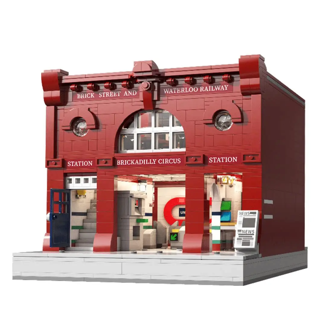 

CADA Street View London Subway Station Bricks Model Traffic House Retro Architecture Building Blocks Toys Gift