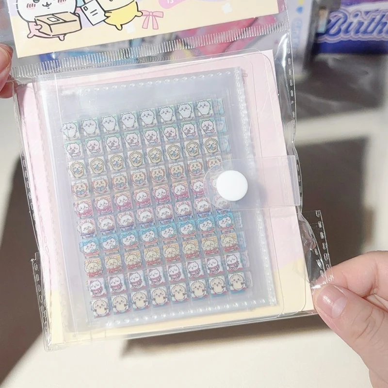 Cute Mini Stickers & Album Kawaii Small Sticker Pack Storage Book DIY Decor Scrapbook Phone Laptop Sticker Collection Album Toys
