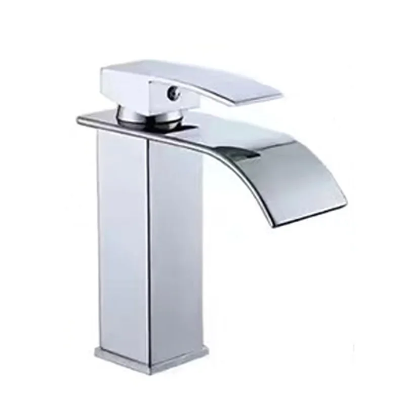 Home Bathroom Waterfall Faucet - 304 Stainless Steel | For Countertop Washbasin | Cold & Hot Mixer Anti-Splash Water-Saving