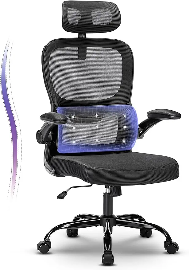 

SOMEET Ergonomic Office Chair Home Office Desk Chair with Lumbar Support High Back Mesh Office Chair Computer Desk Chair,