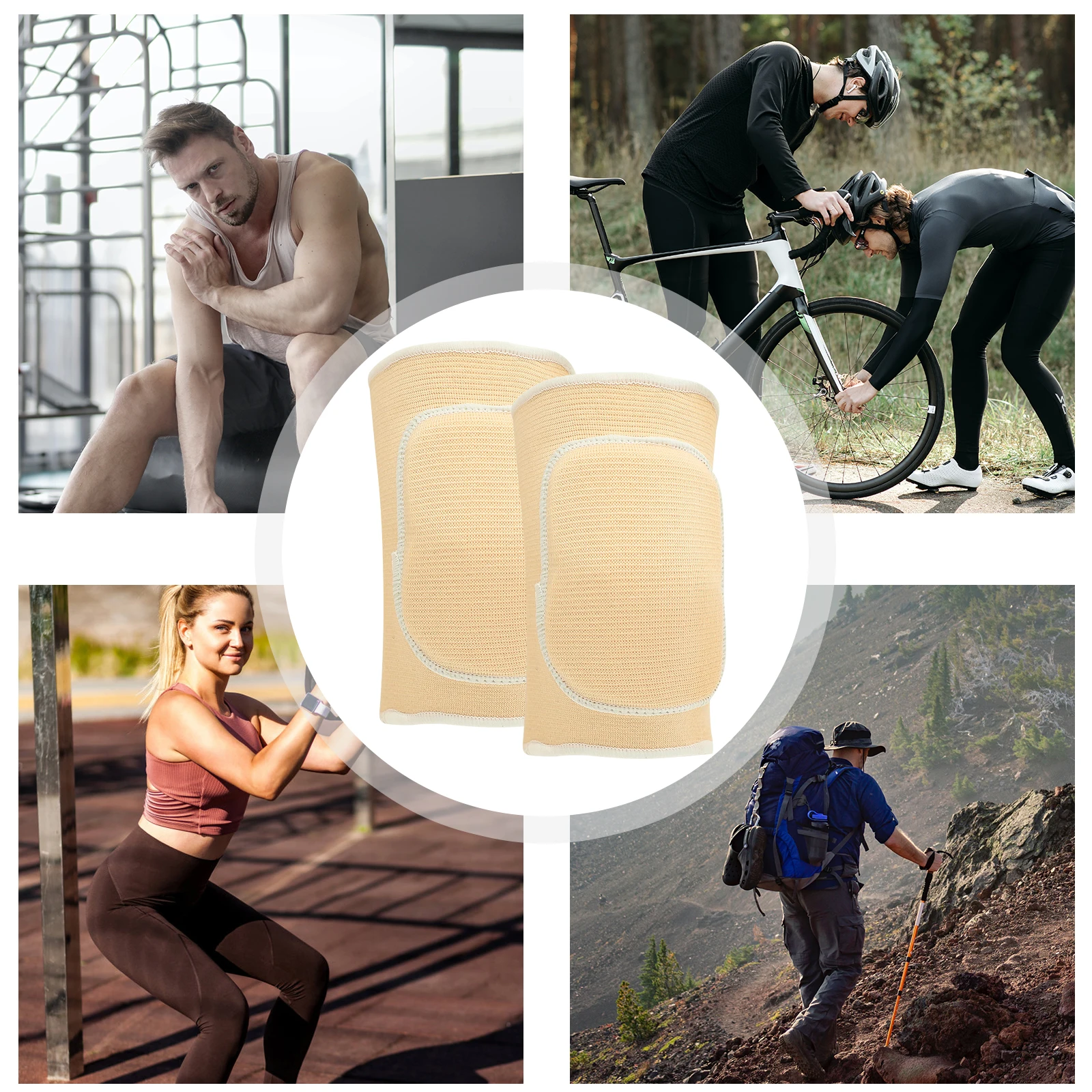 

Knee Pads Sports Support Braces For Volleyball Basketball Running Dance Yoga Adults Children Comfortable Elastic Sponge