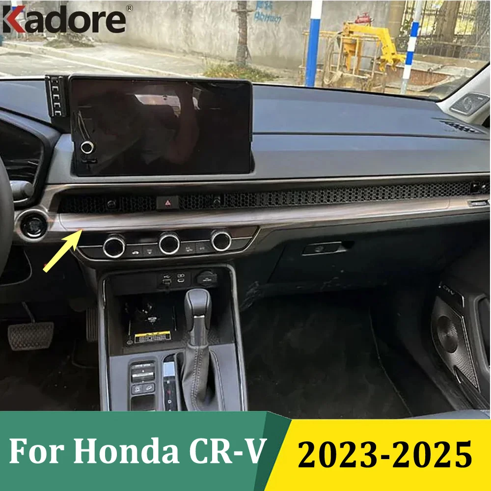 

For Honda CRV CR-V 2023 2024 2025 Carbon Fiber Center Control Air Conditioning Vent Trim Cover Interior Car Sticker Accessories