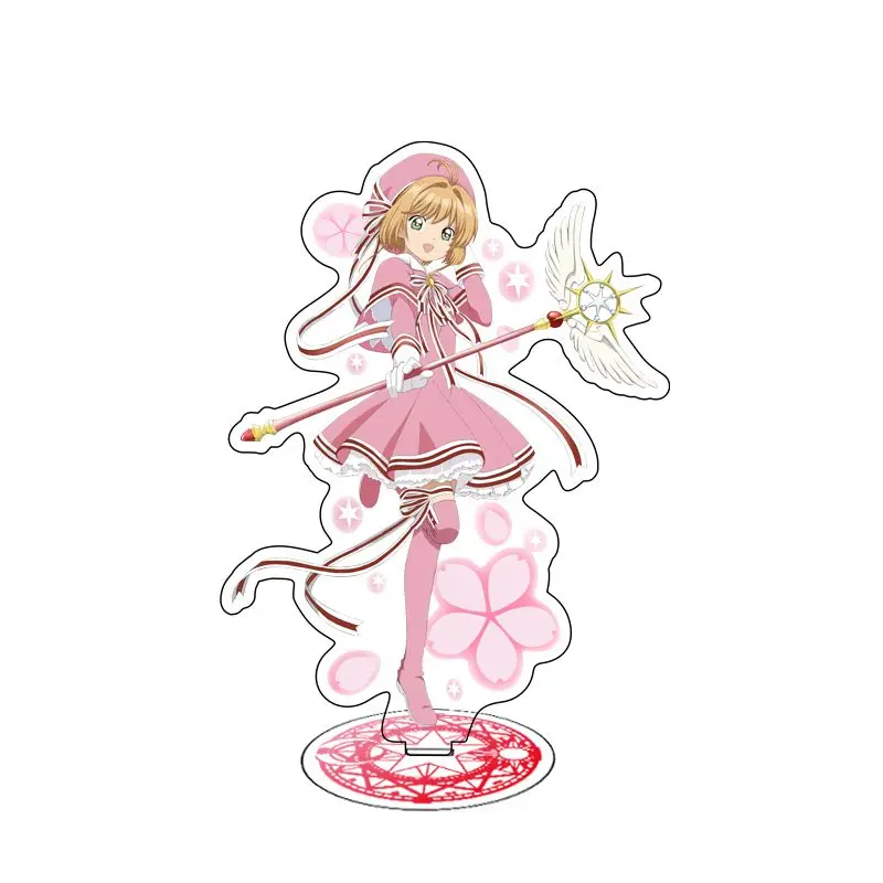 Anime Card Captor Kinomoto Sakura Acrylic Stand Ornaments Action Figures Cartoon Model Christmas Gifts Girls