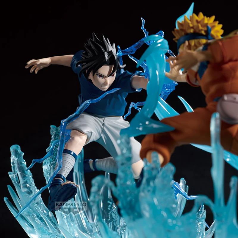 BANPRESTO-Modelo Anime Original, Naruto Uzumaki, Uchiha Sasuke, Decoração Desktop, Presentes de Brinquedo, 12cm