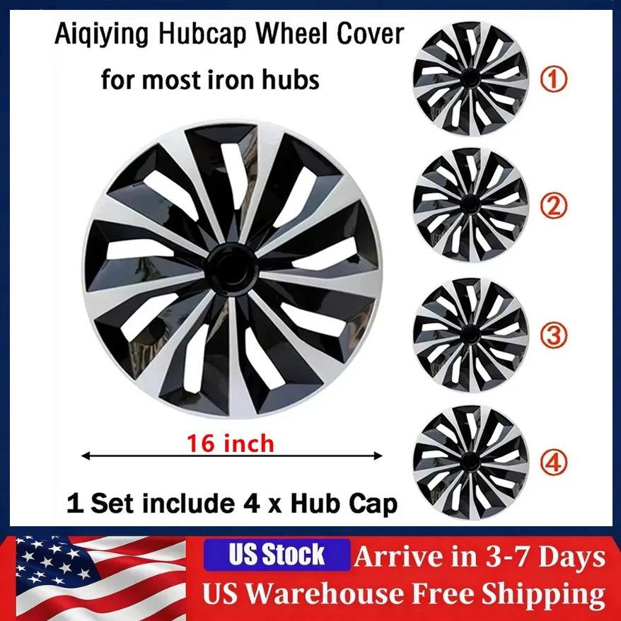 

4PCS/SET Universal Wheel Cover Hubcap Replacement16 Lnch Car Decor Wheel Covers Snap On Tire Accessories Car Decoration Tools