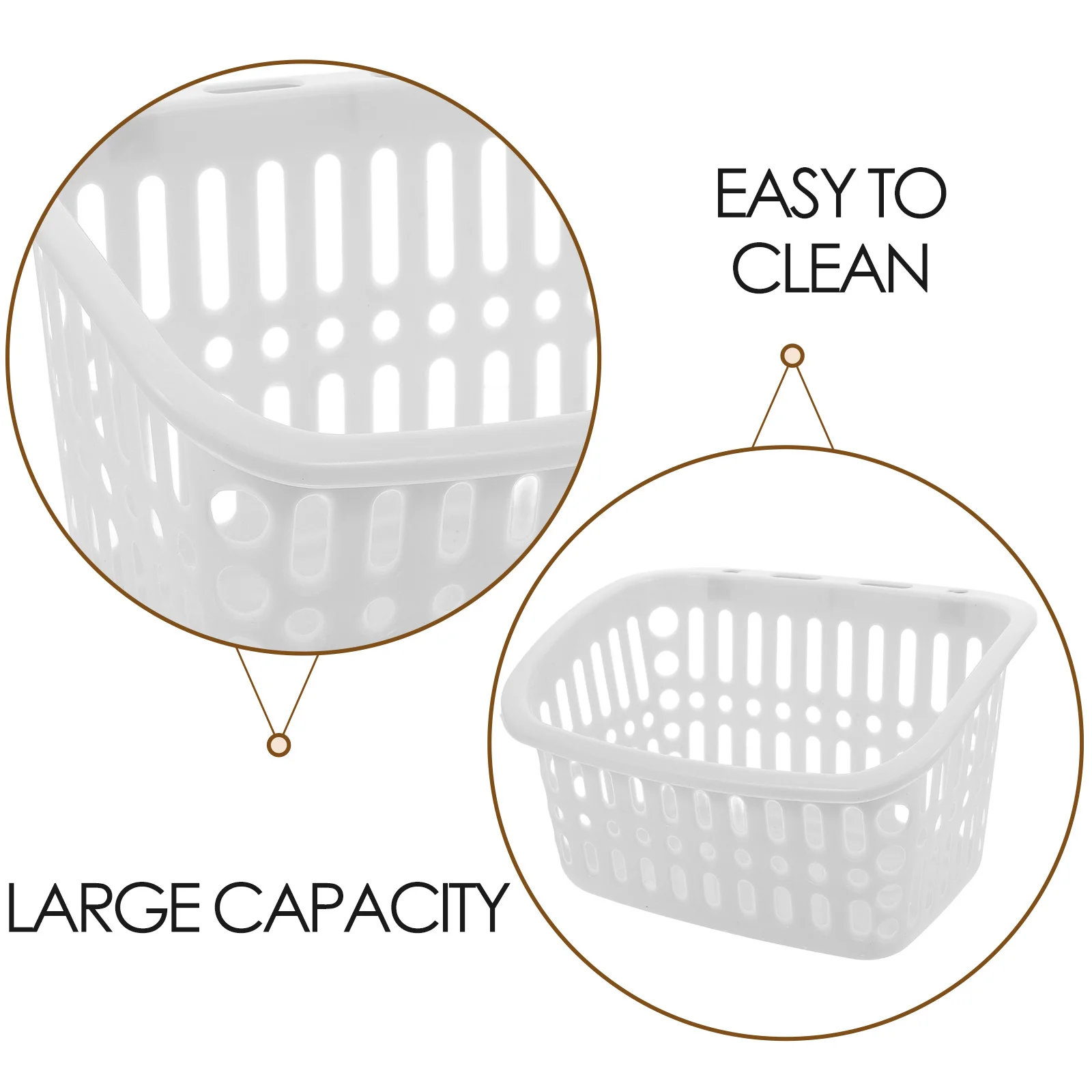 3 قطعة سلة معلقة على الحائط للمطبخ والحمام والشرفة ومنظم تخزين الخضار والفواكه والزنجبيل وحامل البلاستيك فوق الباب أشتات #6