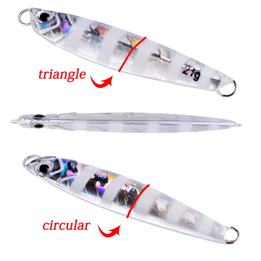 20pcs Unpainted Metal Cast Jigs  Lures 7g 12g 17g 21g 30g 40g Shore Casting Jigging Blank Fishing Lure Jig Bait