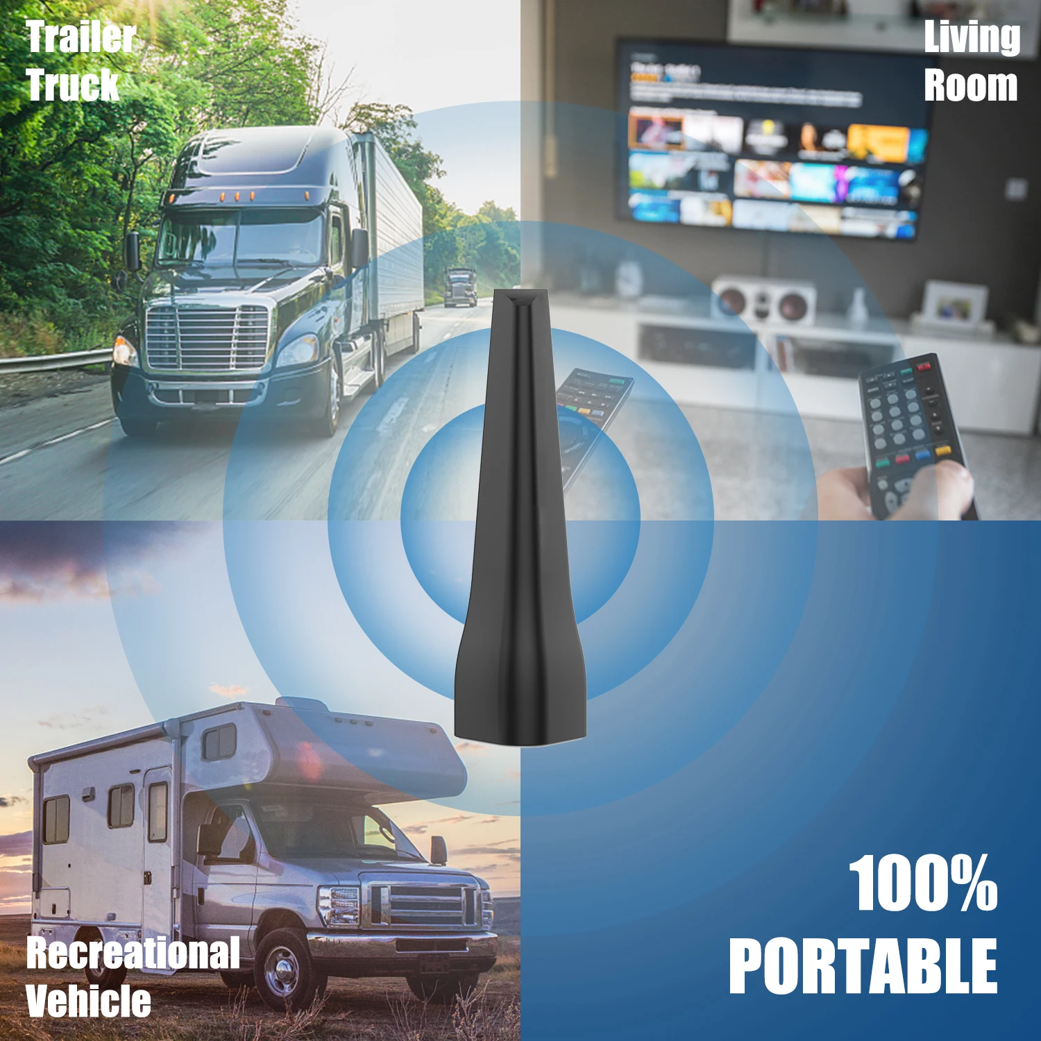 ТВ-антенна, HD ТВ усиленный сигнал, цифровой HD 4K 8K 1080P для помещений, дальность действия 980 миль, портативный CBS/NBC/PBC 360 градусов