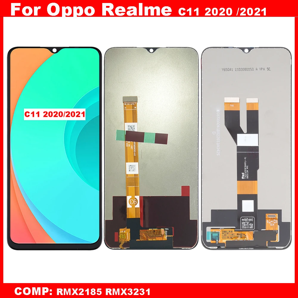 

New 6.52" LCD Screen For OPPO Realme C11 2020 RMX2185 / Realme C11 2021 RMX3231 LCD Display Touch Screen Digitizer Full Assembly