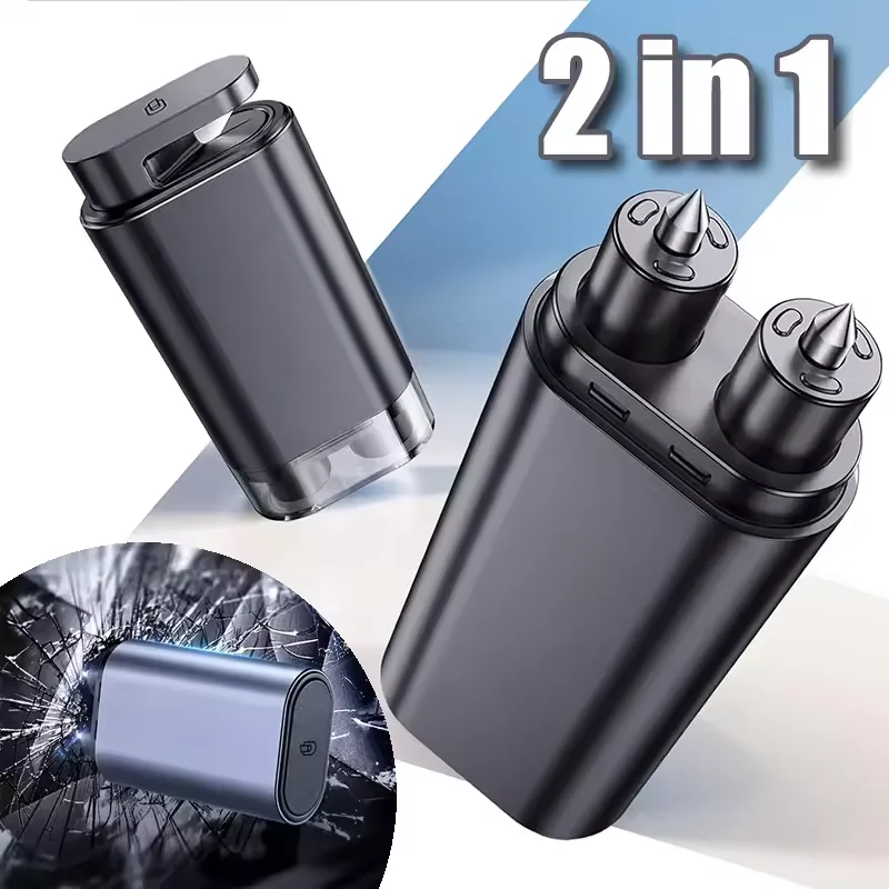 

KMIND 2 in 1 Alloy Car Glass Window Breaker Safety Hammer Seat Belt Cutter Life-Saving for Car Emergency Escape Rescue Tool