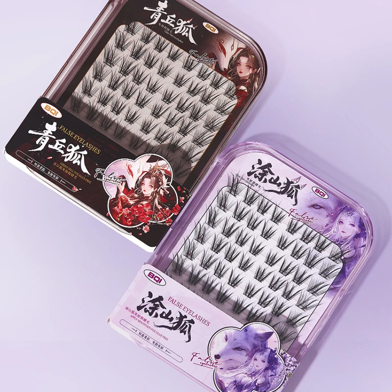 BQI グルーフリーつけまつげ、韓国製ピュアつけまつげ、自然なカール、太く、フォトジェニックで自然、初心者向け