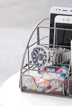 Настольный органайзер Nordic Metal — многофункциональная офисная стойка для документов, канцелярских товаров, косметики, компактного и прочного пространства —