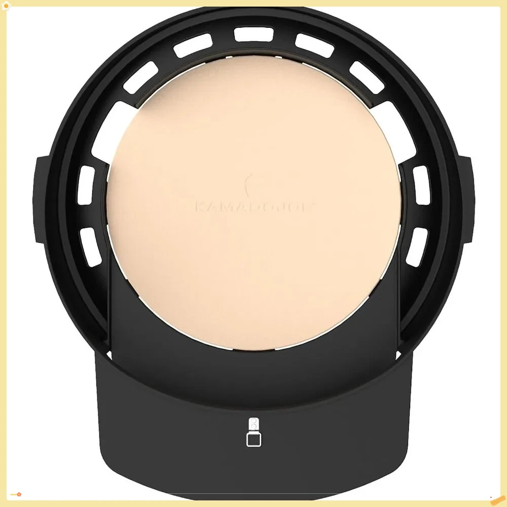 Accesorio para parrilla Kamado para horno de pizza, inserto para parrillas de 18 pulgadas para comida estilo horno de ladrillo con piedra de cerámica en negro