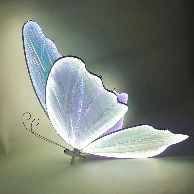 Immersive Wedding Butterfly Installation Modern Romantic Backdrop LED Butterfly Decor Emotional Atmosphere Party Stage Lights.