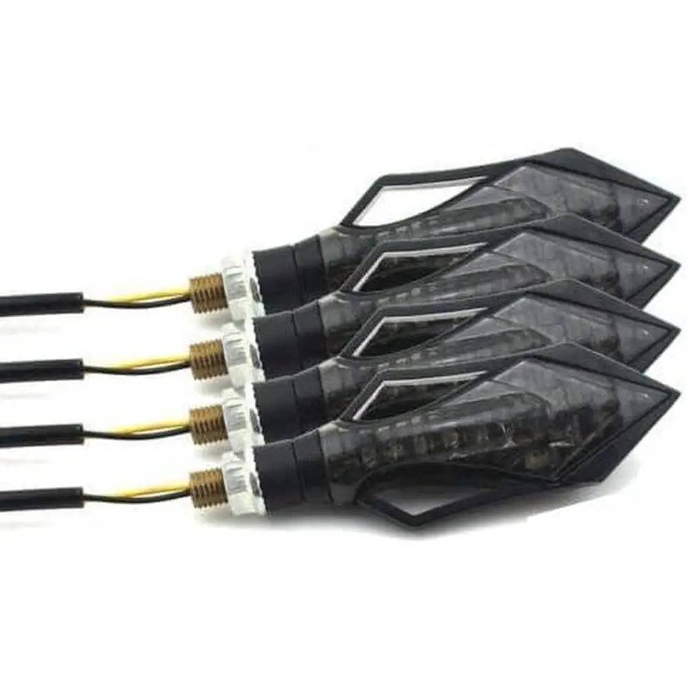 مناسب لمعظم موديلات الدراجات النارية. 12 فولت ABS البلاستيك 12 فولت أضواء إشارة الانعطاف LED #1