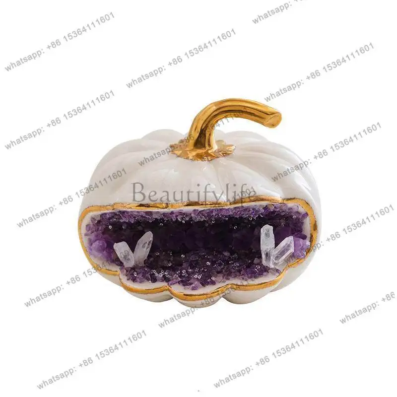 Ornament light luxury new Chinese high-end crystal desk living room TV cabinet home decoration