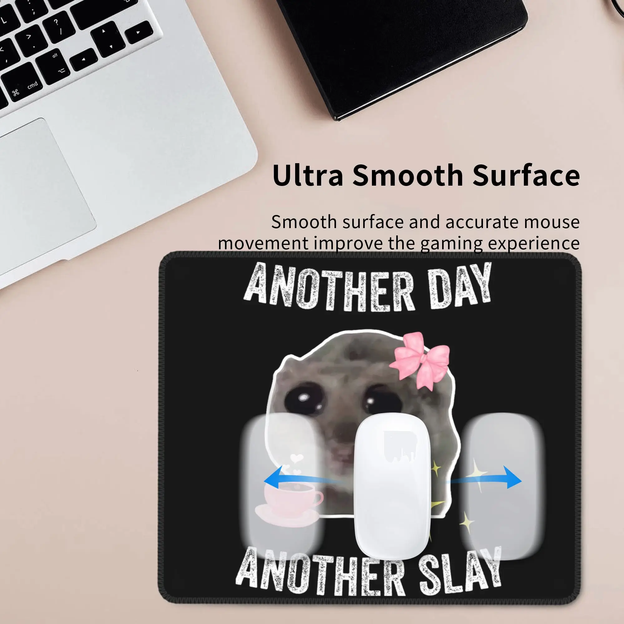 Sad Hamster Another Day Another Slay Mouse Pad Computer Keyboard Mouse Mat Gaming Laptop Desk Mat Office Accessories Table Mats