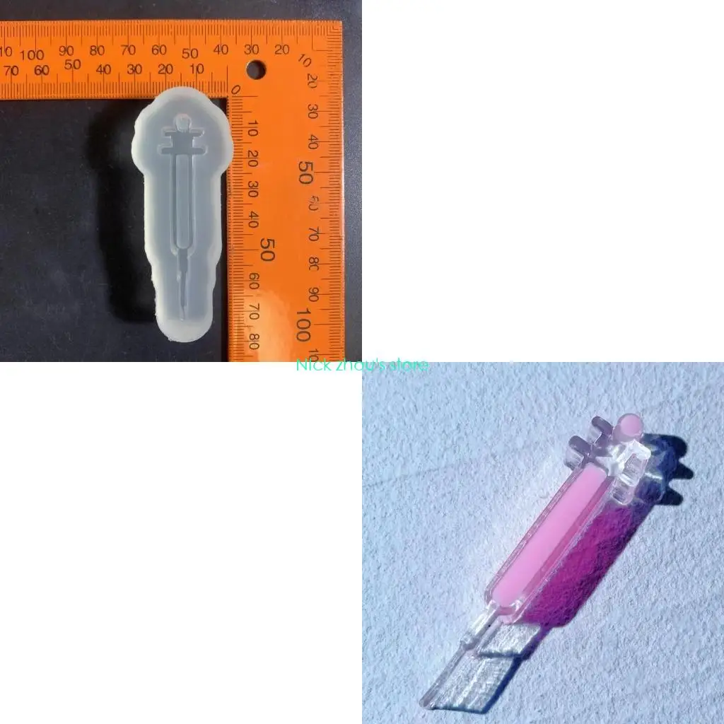 

E15E глянцевые силиконовые формы для декора игольчатые трубки орнамент брелок плесень DIY кулон