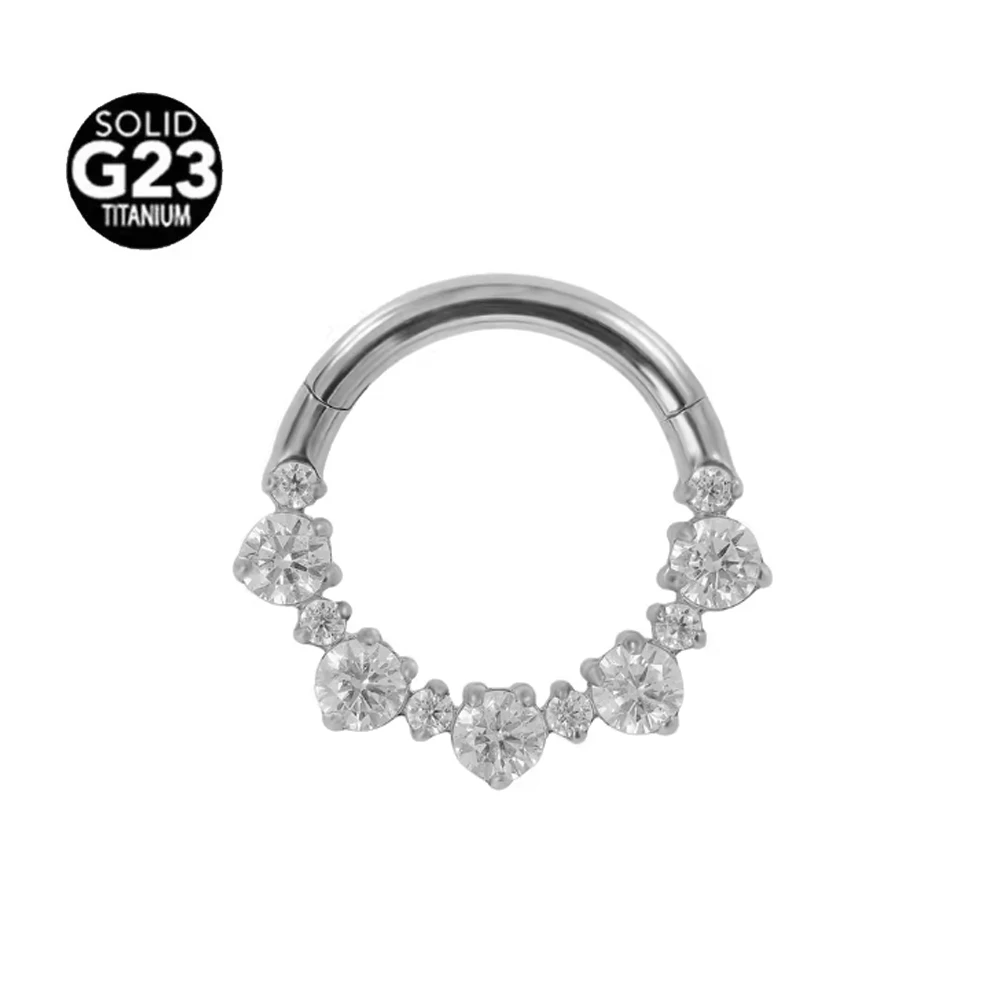 G23 Titanium Moon Septum Nose Ring