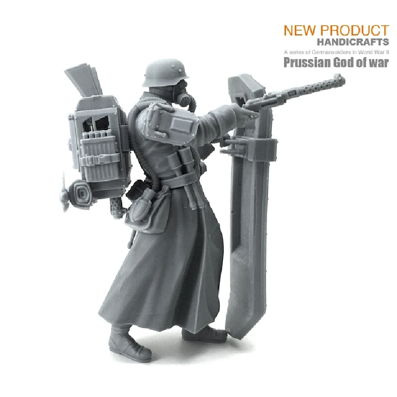 Bouclier en acier, mécanisme de fleur, modèle en résine, figurine Gk, Micro Miniature, modèle blanc imprimé en 3d, jouet non assemblé et non peint, 1/24