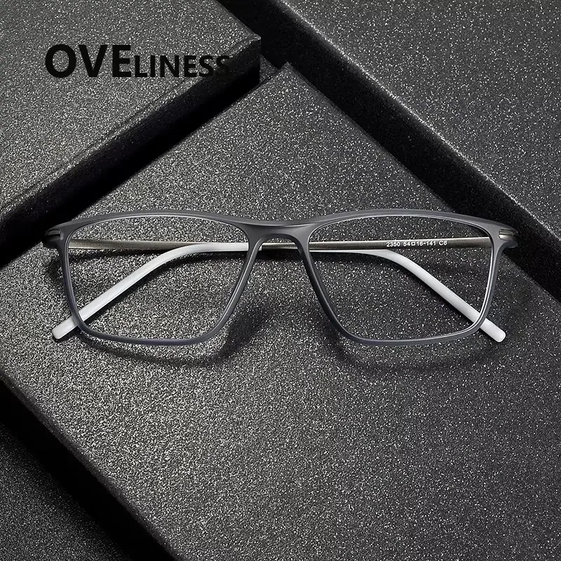 2027 Acetate Titanium Eyeglasses Frame Men Retro Glasses Frame Women Luxury Brand Design Spectacles Square