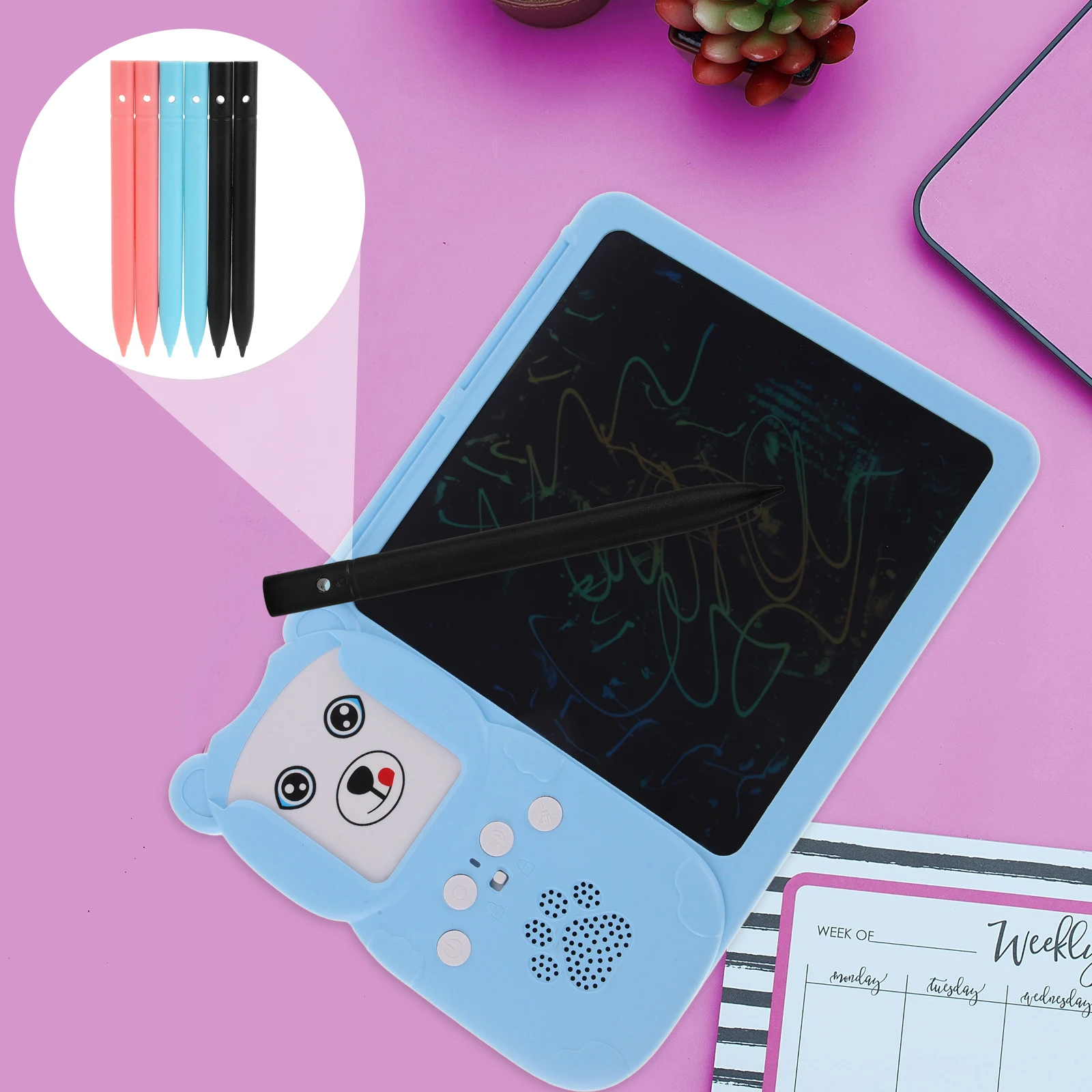 

6 Pcs LCD Tablet Pen Kids Doodle Board Electronic Writing Stylus Replace Drawing Plastic Child