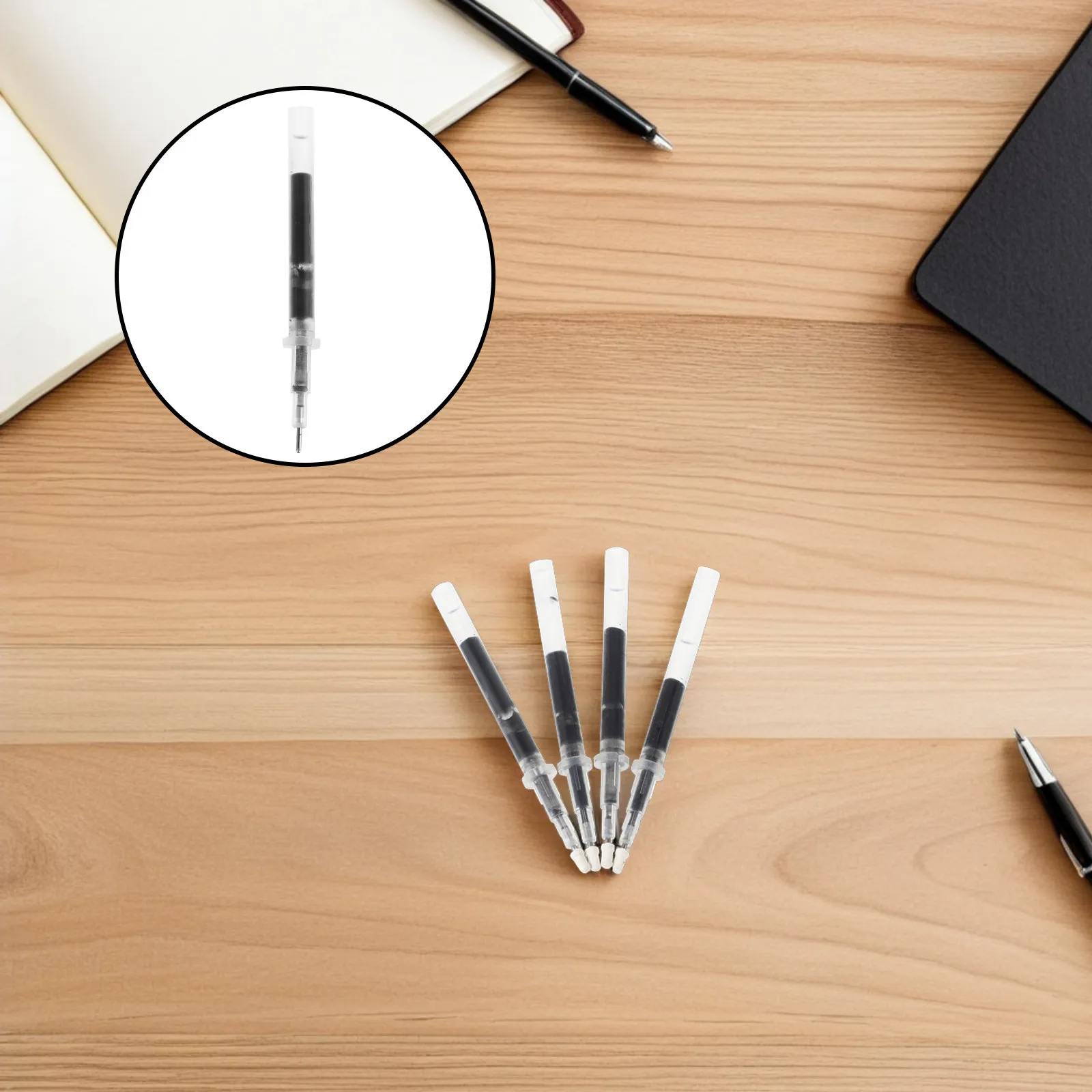 

200Pcs Black Pen Refills Short Replacement 0.5mm Fine Point Smooth Writing Mini Pen Refill for Compact and Travel Pens