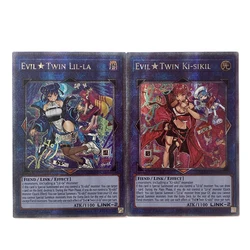 ORICA YUGIOH schede Proxy fai da te Evil Twin Ki-sikil Evil Twin Lil-la Girl Starlight Rare English versionNon-Original Anime Cards