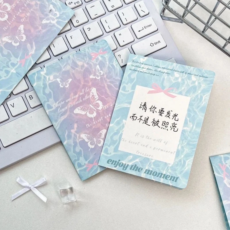 Aesthetic Ripple Butterfly Kpop Photocard Holder Foldable Decor Ins Style  Greeting Card Packaging Material for Gift Message