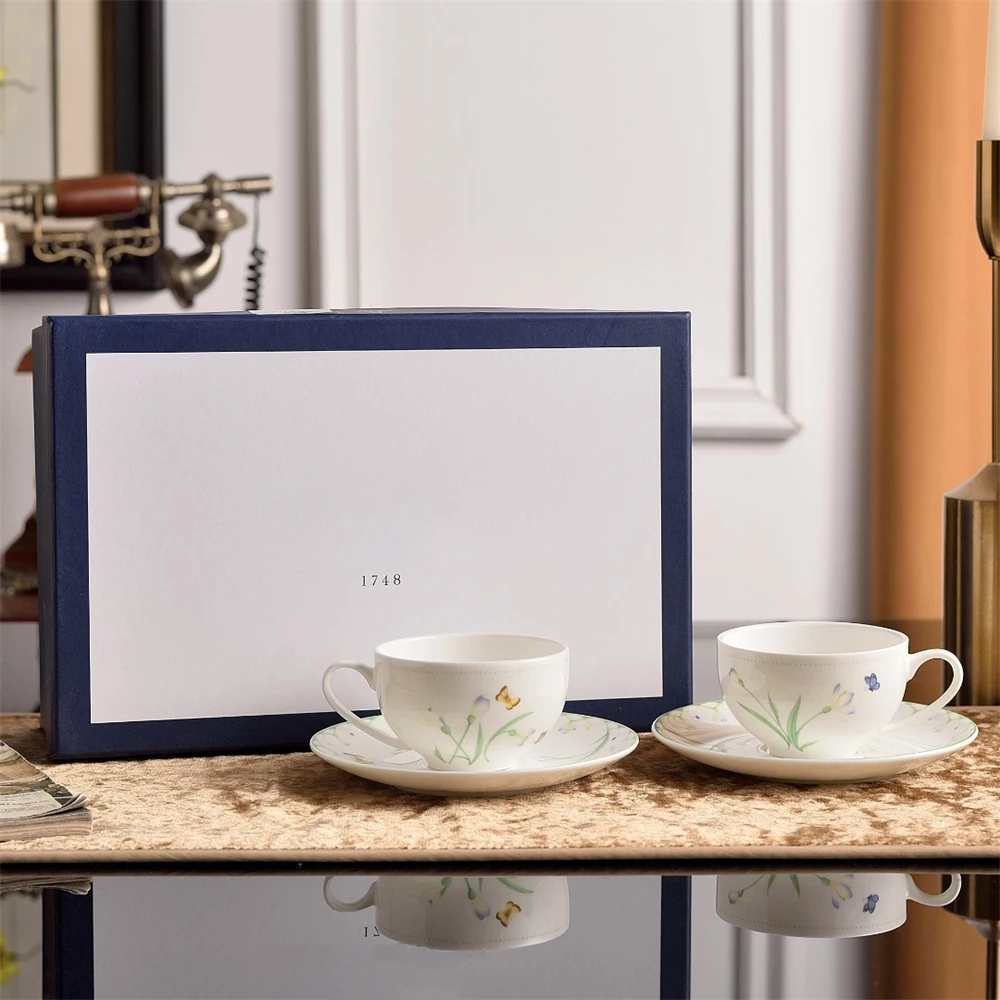 

Немецкая весенняя серия, керамический набор кофейных чашек и блюдец, западная тарелка, кружка, банка для хранения, банка для сахара, подарочная коробка, миски