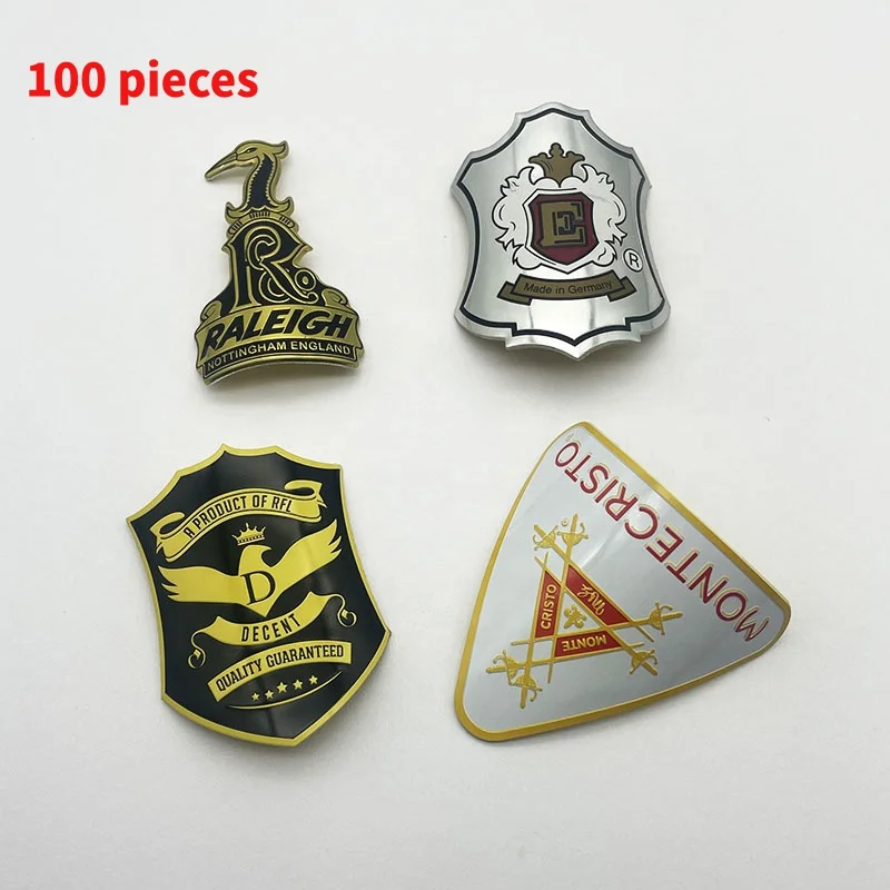 

10 0.Zhang.Custom.Hot Selling Waterproof Self Adhesive Metal Badge Motorbike Sticker Car Logo Emblems