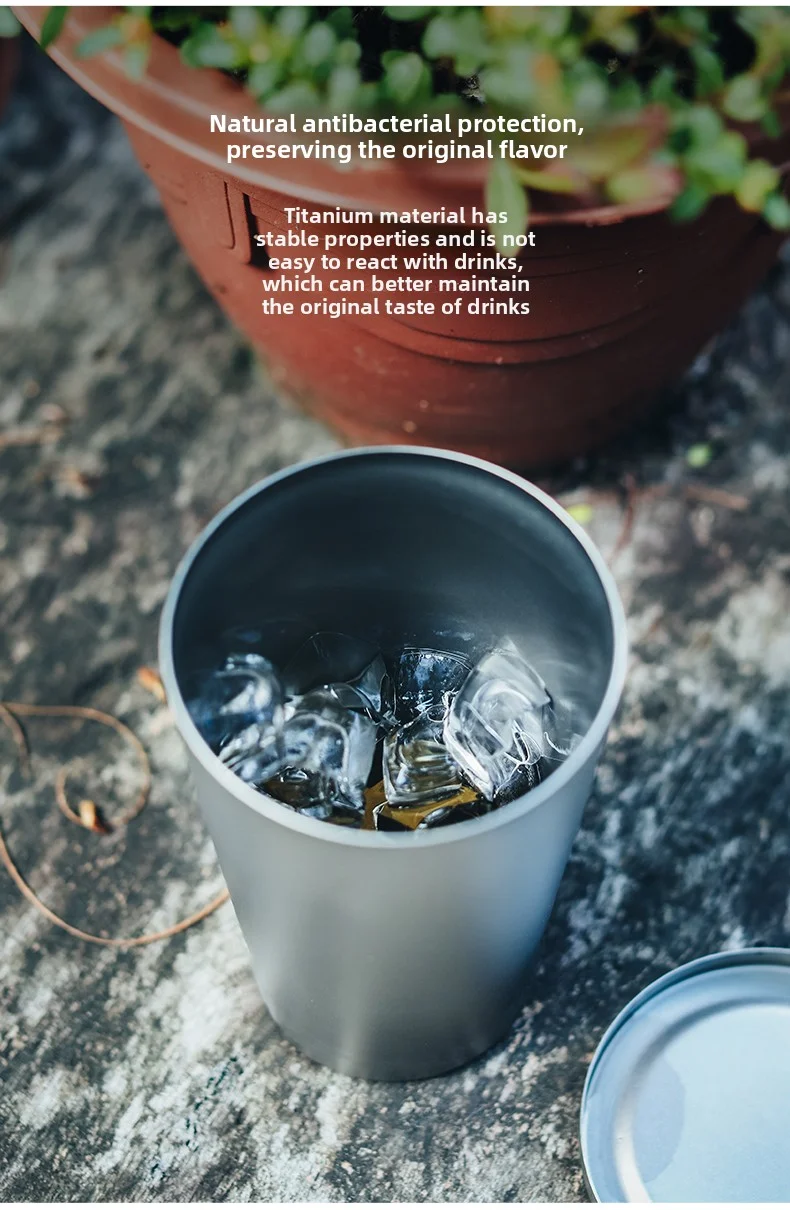 KEITH Reiner Titan Doppelwandiger Vakuumisolierter Becher 320ml Plastikfreier Becher für Kaffee Bier Büro Camping – Detail 5