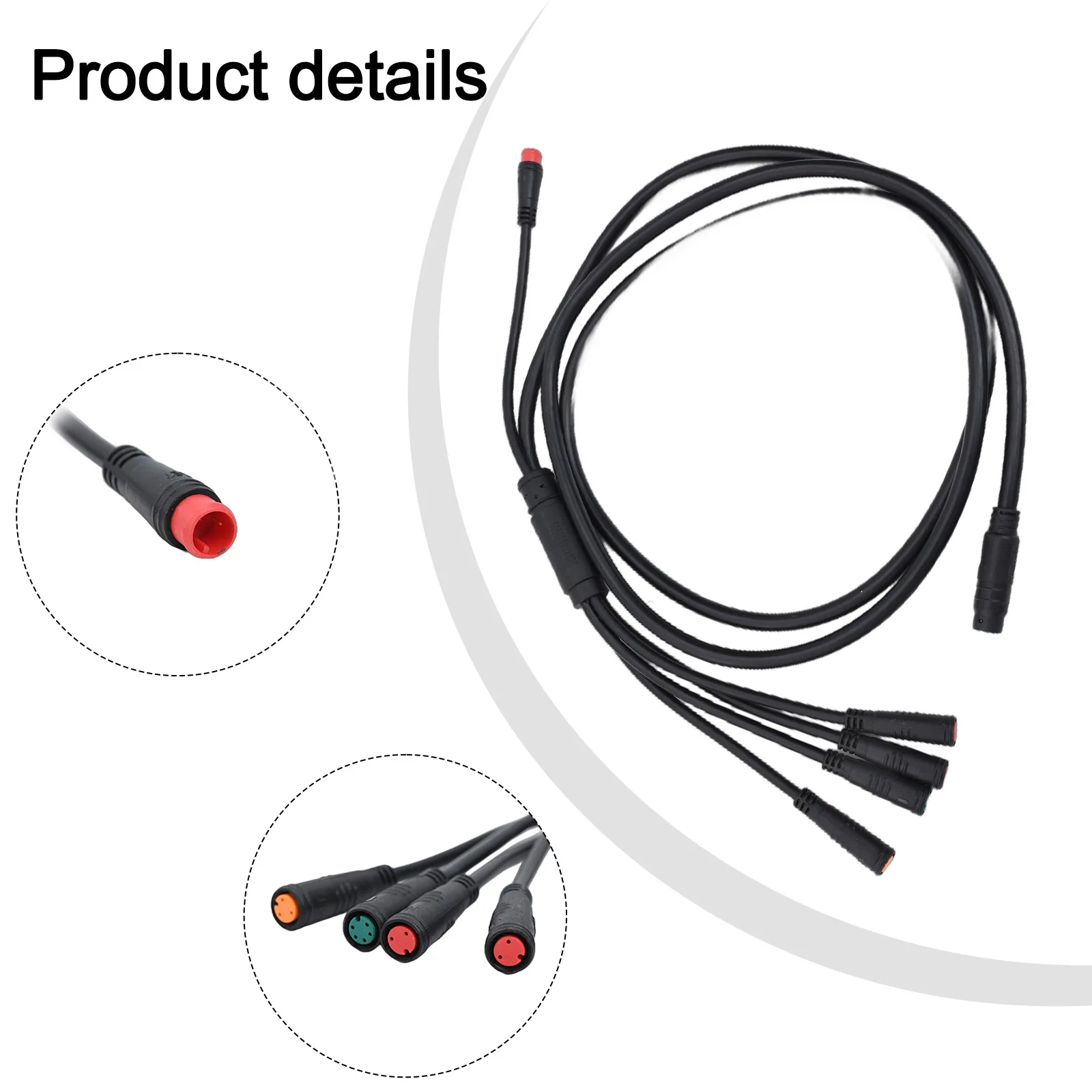 

Bicycle Main Cable Electric Bicycle Cable Throttle Control Connector Wide Voltage Compatibility For E-Bike Setup