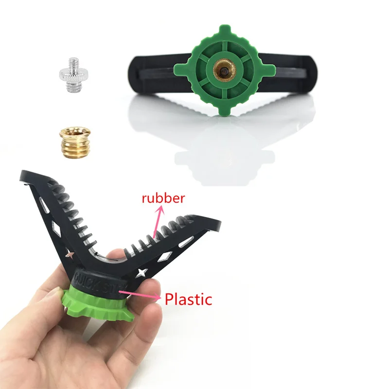 360° Rotatable Portable V Yoke Rest Top with 1/4 Thread for Monopod Bipod Tripod Outdoor Camera Mount Tripod,Toy Gun Accessories