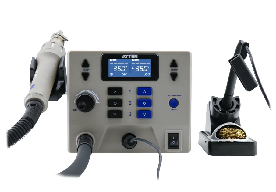 ATTEN ST-8902D 8602D 2in1 Digital BGA Rework Station 1300W Hot Air Gun 90W Soldering Iron Solder Station Welding Tool 862D