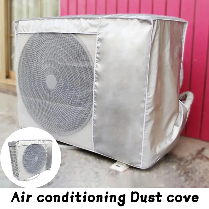 Air Conditioner Outdoor Unit Cover Breathable Mesh Waterproof Anti-UV AC Condenser Protector Dustproof Snow Protective Cover