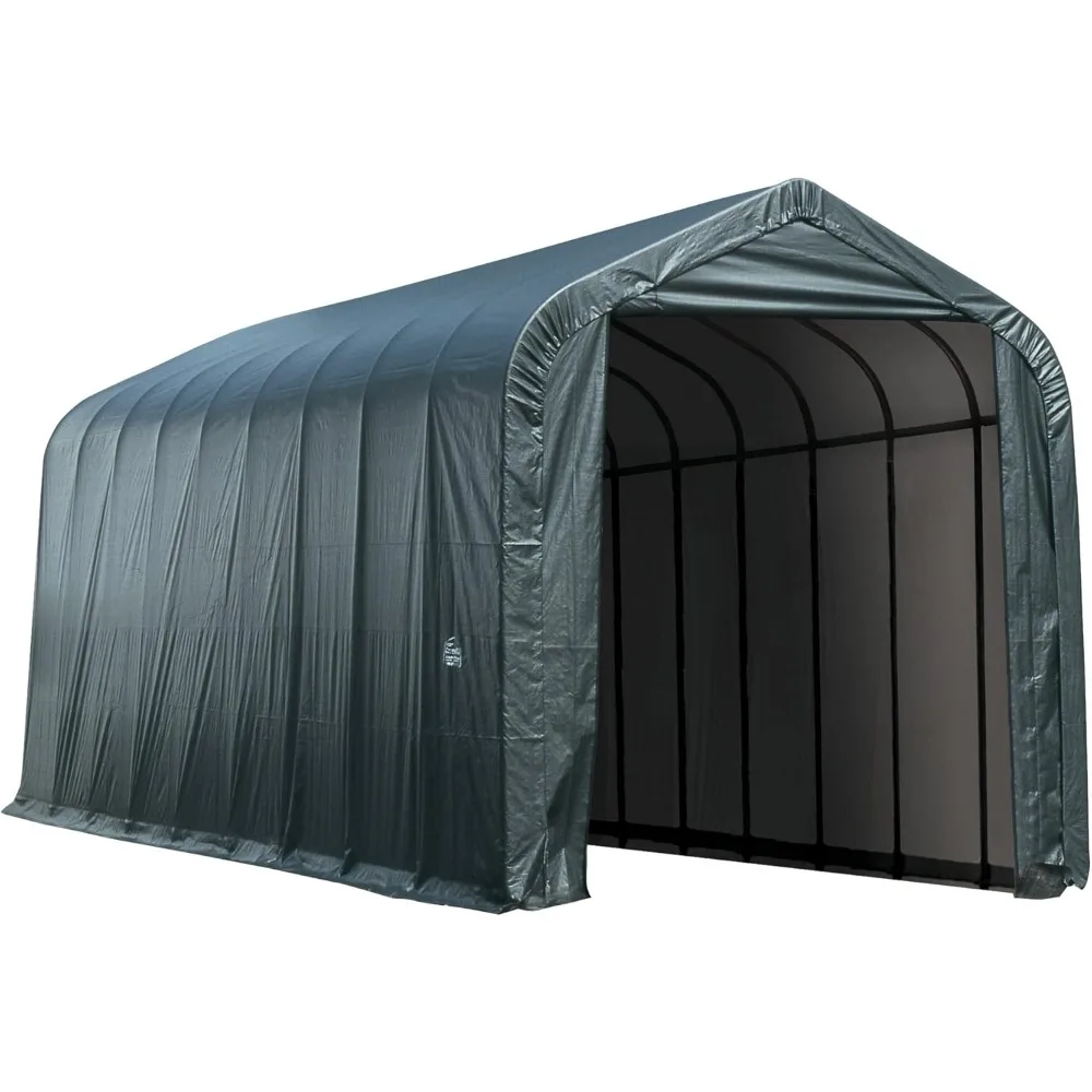 

Гараж 16 x 44 x 16, пиковая стандартная зеленая защита от ржавчины, универсальные ножки для легкого и прочного подключения к анкерам заземления.