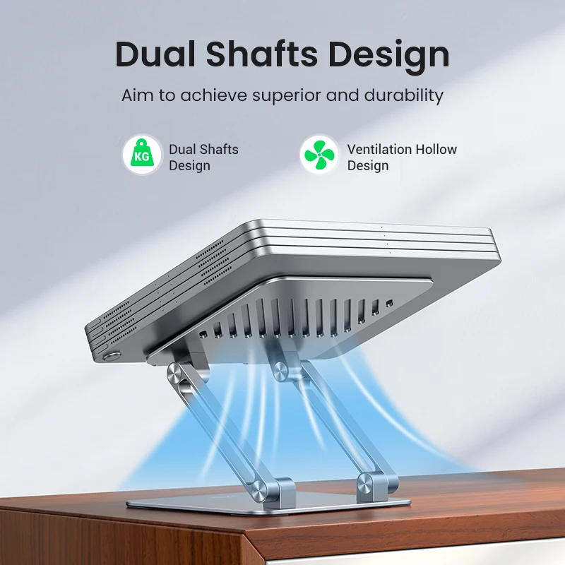UGREEN Support de tablette pour bureau à double tige en aluminium UGREEN Support de tablette pour bureau à double tige en aluminium