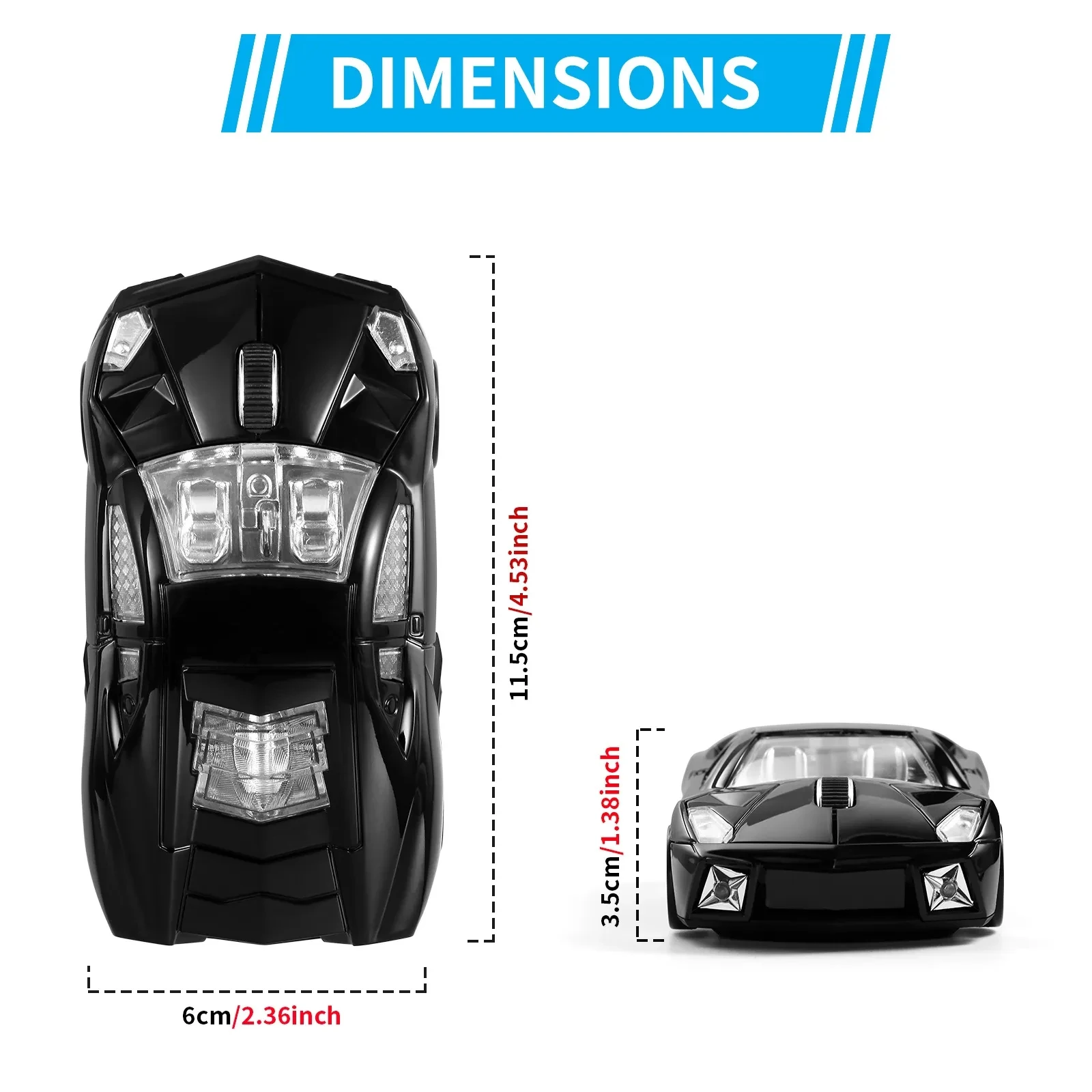 Creative Gift Car Styling Wireless Mouse Sports Car Model Mouse Suitable for Computers Laptops Gaming Mice