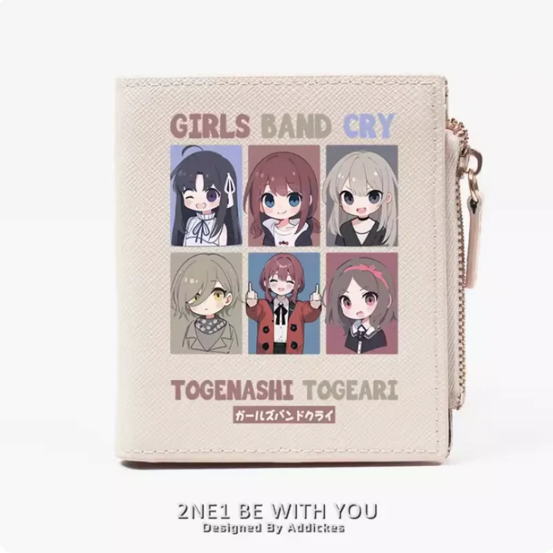 

Anime GIRLS BAND CRY Zipper Fashion Wallets PU Purse Card Holder Money Bag Gift B1514 Cosplay