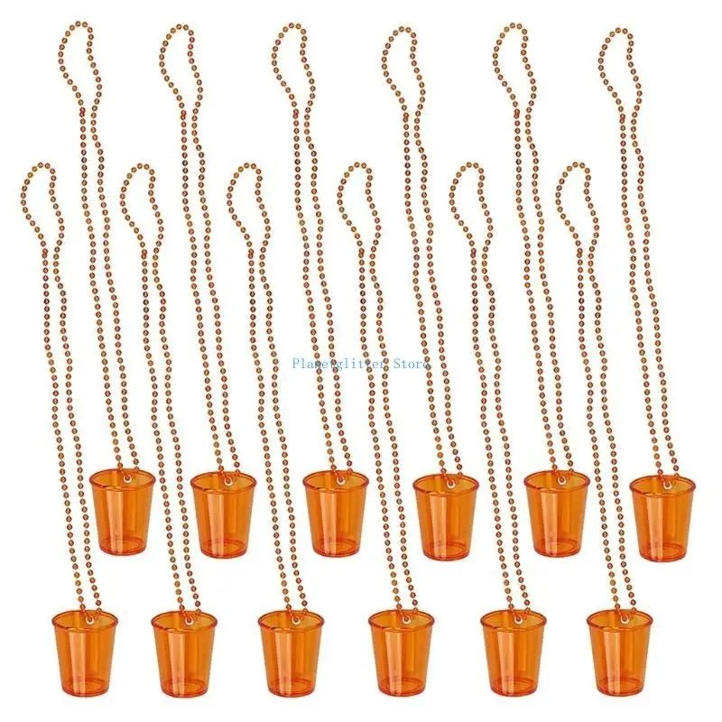 652B 12 Pcs Bride Shot Necklace Cups for Birthday Wedding Christmas Party