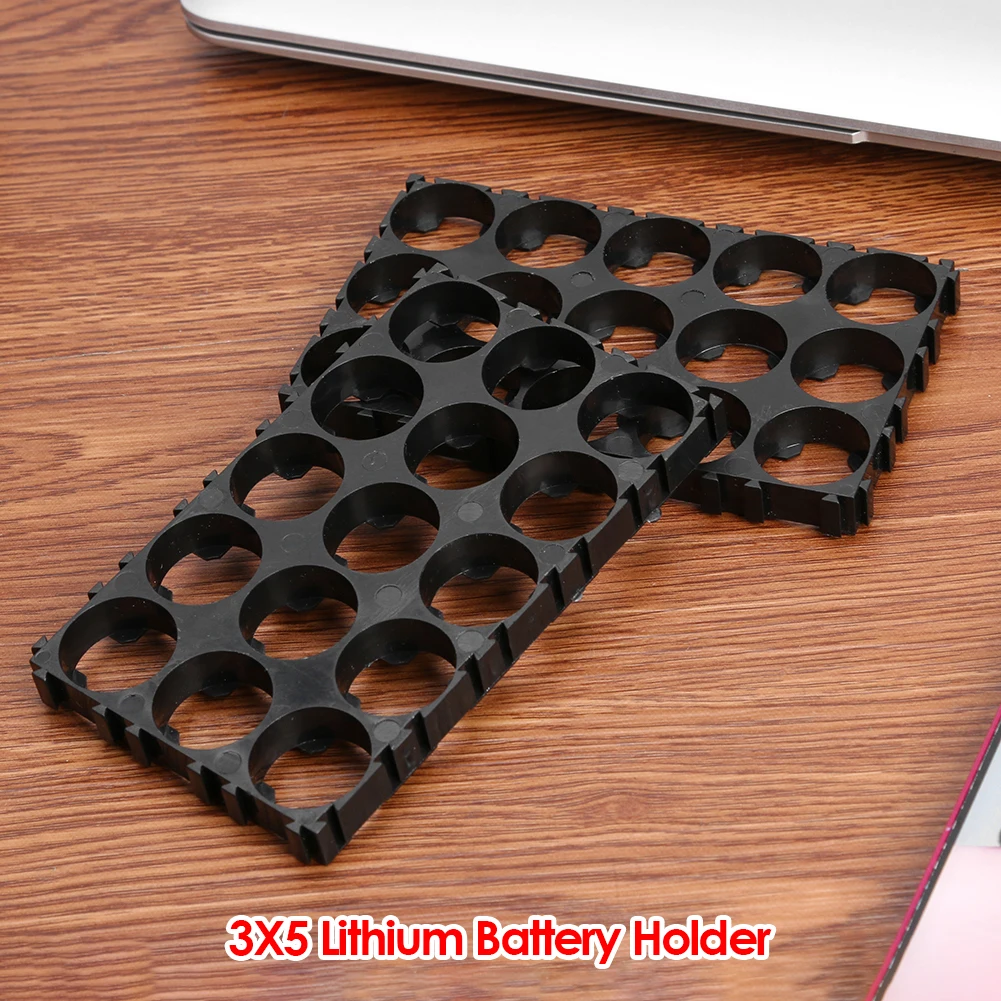 2 buah pemegang sel 3x5 pemegang casing baterai Lithium 18650 braket Spacer baterai silinder untuk DIY penyimpanan paket baterai 18650