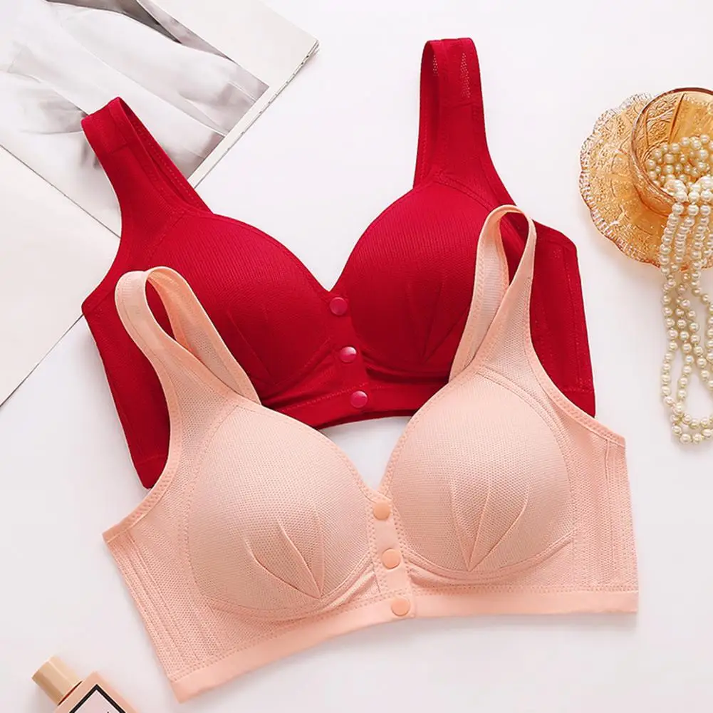 حمالة صدر لاسلكية مريحة غير سلكية للنساء ، إغلاق أمامي ، حمالة صدر بوش اب ، صدرية مقاس كبير ، كوب بي ، ملابس داخلية للأمهات ، نساء في منتصف العمر