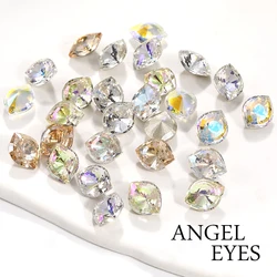 Angel Eyes Shape Rhinestones 10pcs Pointback Jewelry Making Stones Glass Strass Beads For Clothing DIY Charms Nails Decoration