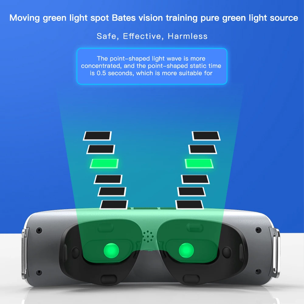 

Vision Recovery Training Device Eye Massager Ems Acupressure Child Restore Myopia Glasses Green Light Restore Eye Protection